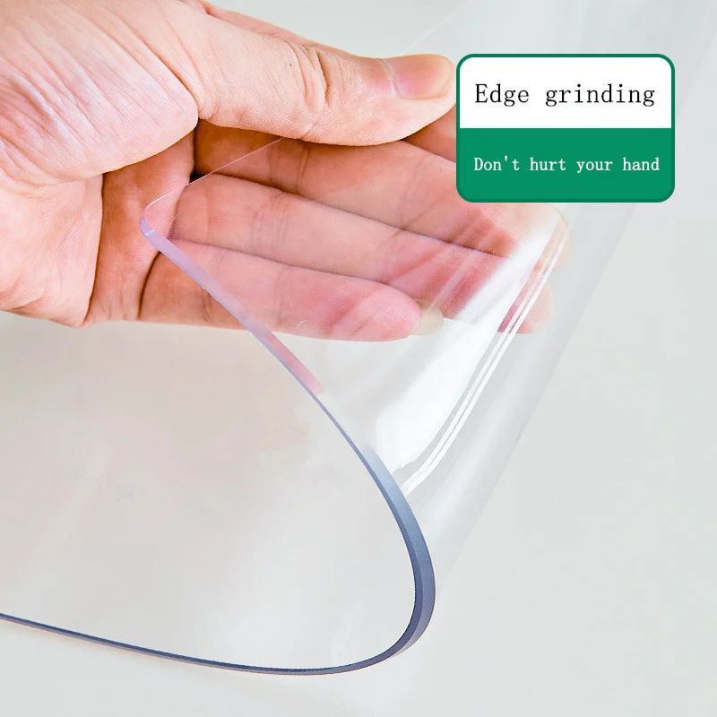 PVC Clear Desk Mat Pad Non-Slip Heat Resistant & Waterproof Writing Office Desk Table Protector for Home Table Cover Protector