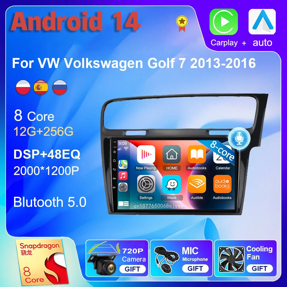 

Android 14 wifi+4G Carplay Car Radio For VW Volkswagen Golf 7 VII 2013-2016 Navigation GPS Video Player Stereo Multimedia Auto