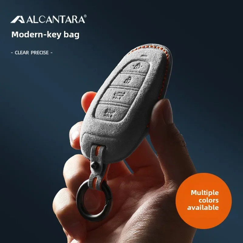 

For Hyundai Ix35ix25 Tucson SONATA Alcantara Flip Fur Three-dimensional Key Case, Car Key Case, Car Supplies