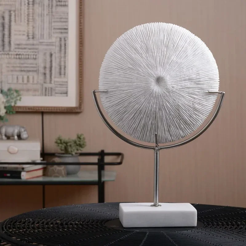 b-m-resin-handicraft-urchin-circle-striped-shell-geometry-ocean-sculpture-decorative-figurines-home-decoration-accessories