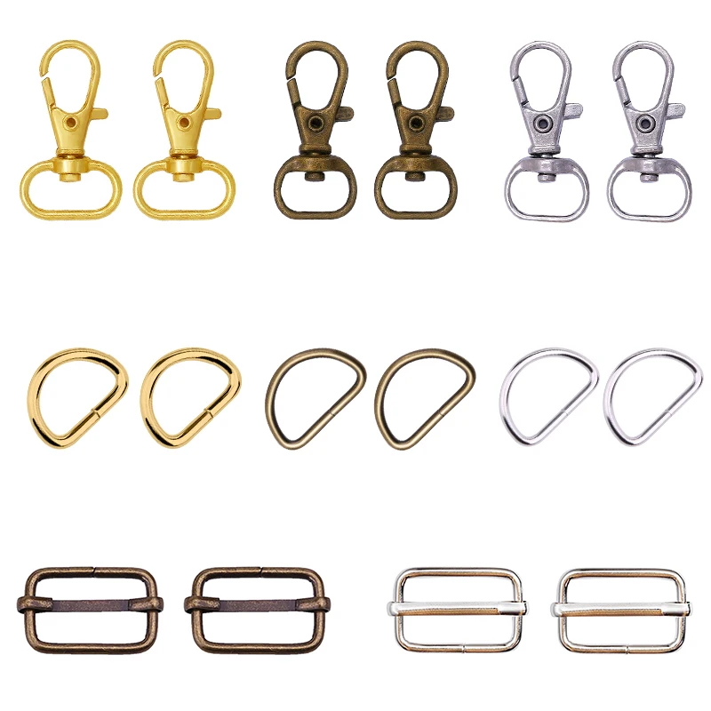 KRABALL Hanging Rope Snap Hook Rotary Lobster Clasp Kit For Bag Belt Strap Making DIY Craft Leather Sewing Accessories Tool Set