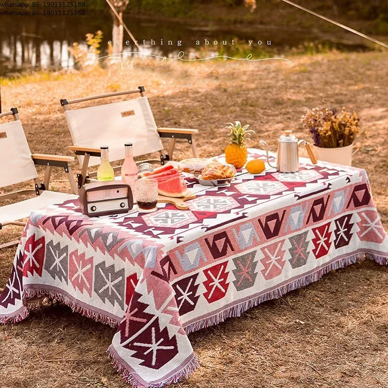 2025 new collection egg roll table outdoor table cloth mat camping picnic mat blanket table mat ethnic style