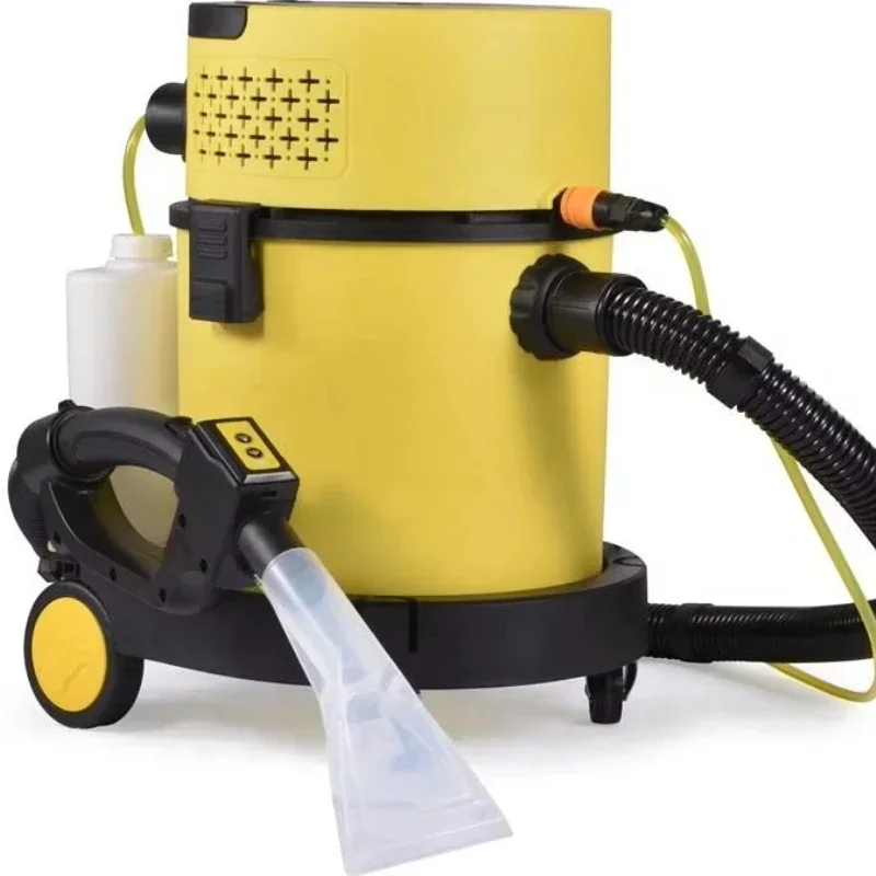 Hand held carpet cleaner wired wet/dry integrated suction spray