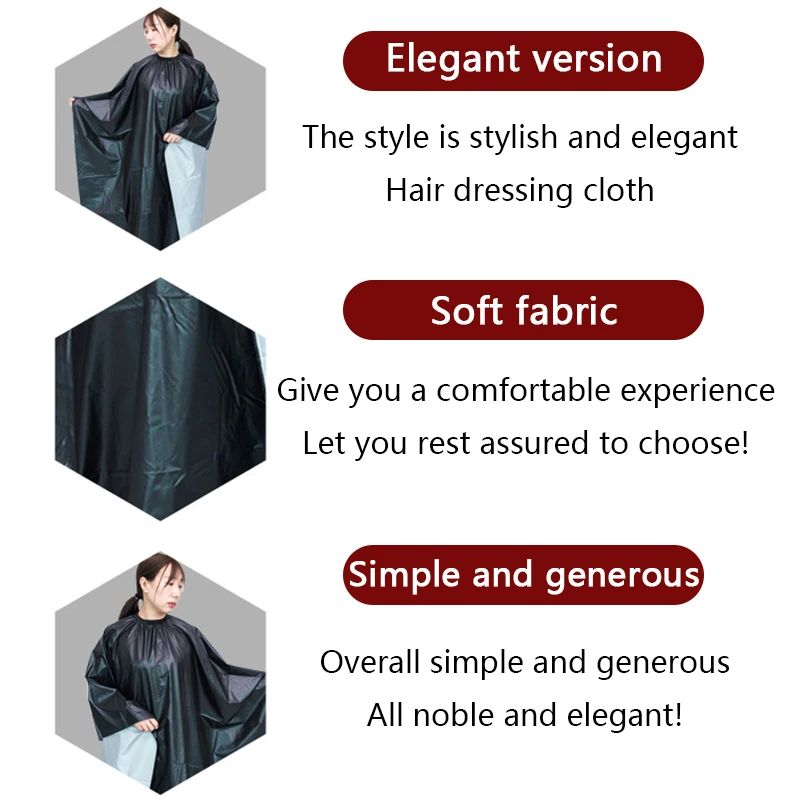 Transparent Hair Cutting Cape Waterproof Barber Capes Salon Apron Haircut Cloth Professional Hairdresser Barbershop Accessories