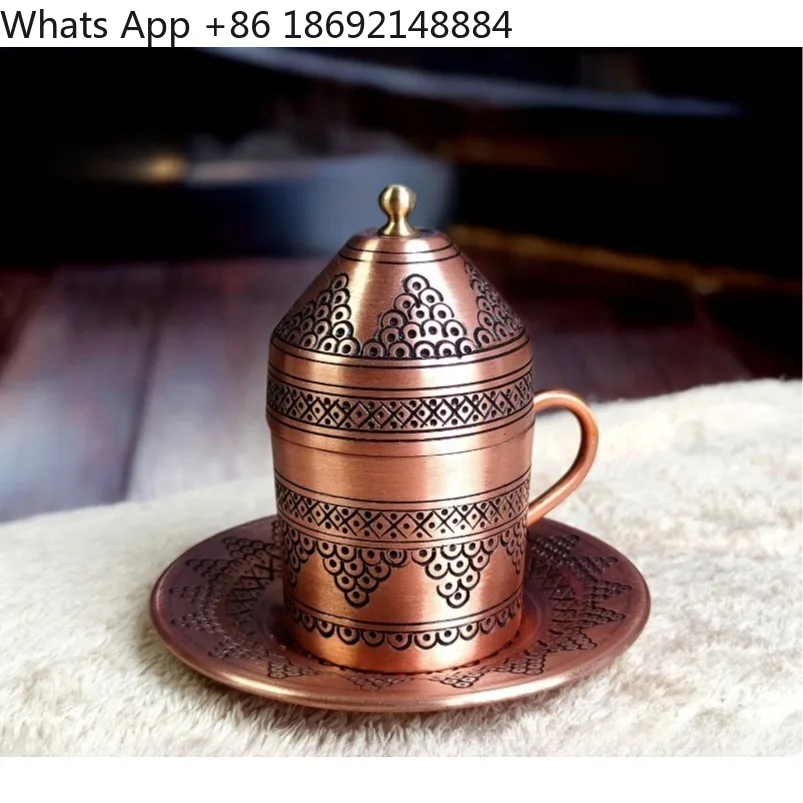 

High-end handmade copper coffee cup set factory direct sales