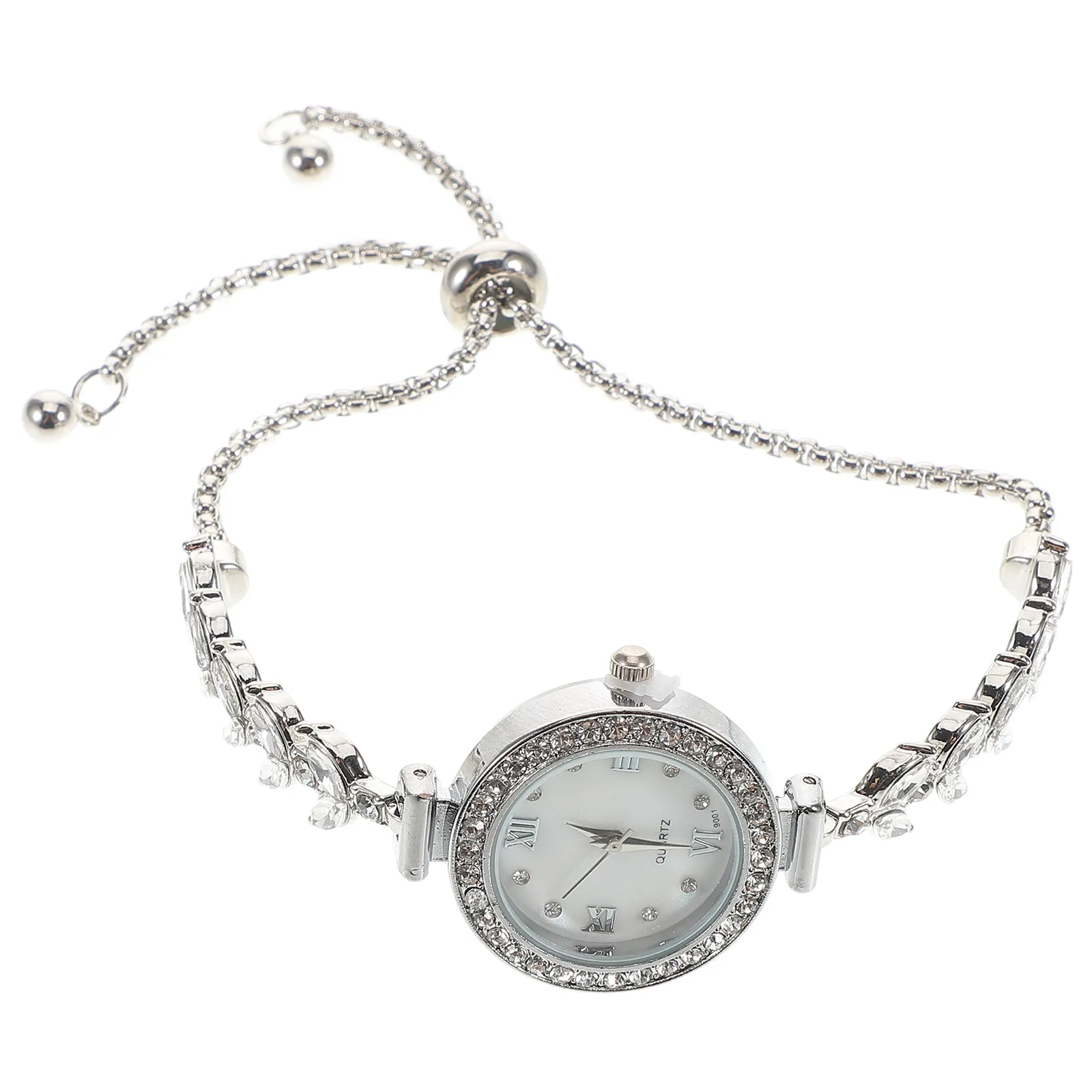 

Quartz Women Watch Elegant Mermaid Design Silver Rhinestone Bracelet Crystal Watch Luxury Ladies Wristwatch Bangle