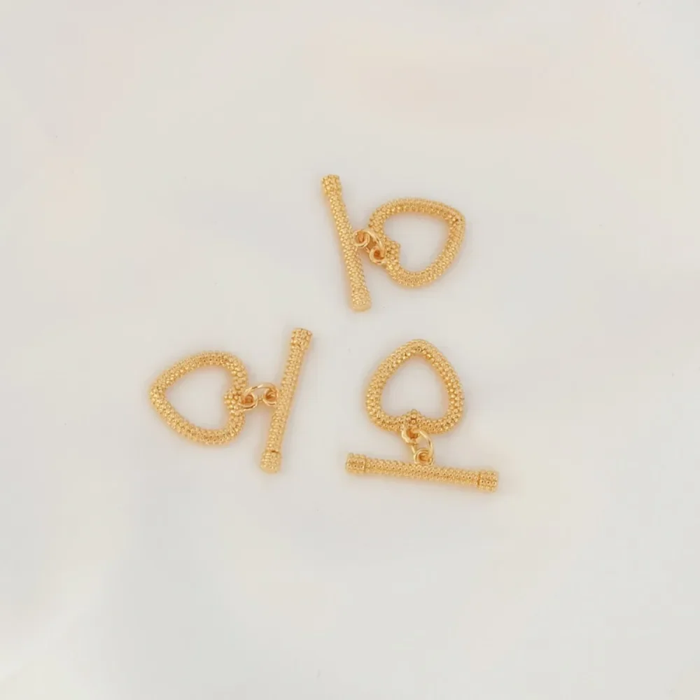 

14K Gold-plated Heart OT Clasp Bracelet Necklace Ending Clasp DIY Handmade Jewelry Connecting Clasp Material