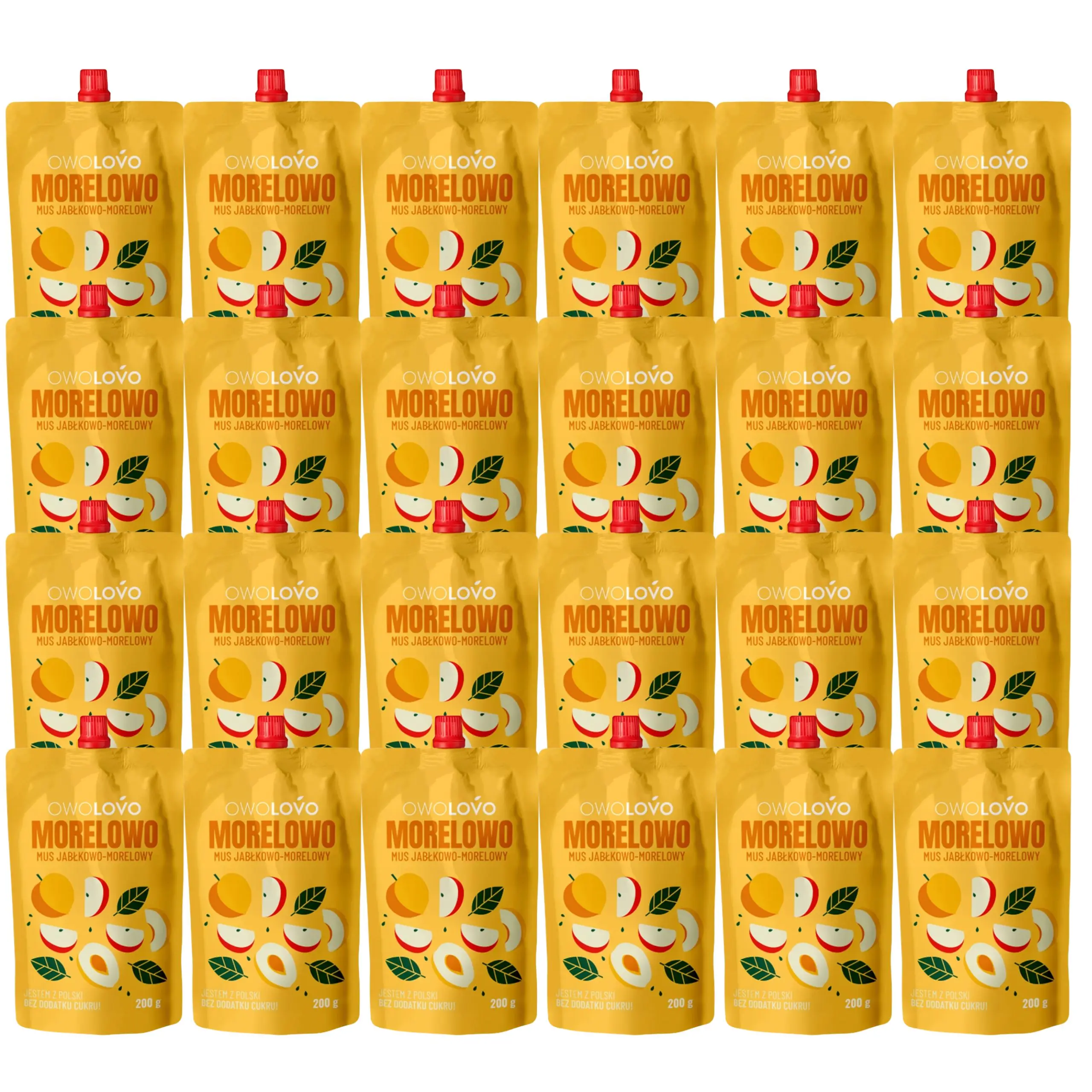 Mus Jabłkowo Morelowy 200g 24szt Owolovo