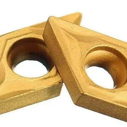 10Pcs DCMT070204 YBC251 Gold Carbide Inserts For CNC For Lathe Turning Steel Stainless Steel Finishing Semi-Finishing Tools
