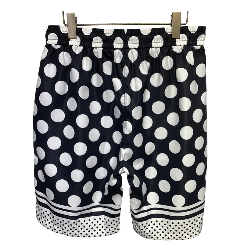 Pantalones cortos con estampado de círculo completo para hombre, shorts de playa de secado rápido, estilo europeo de Milán, informales, de alta calidad, para primavera y verano, S-XXL