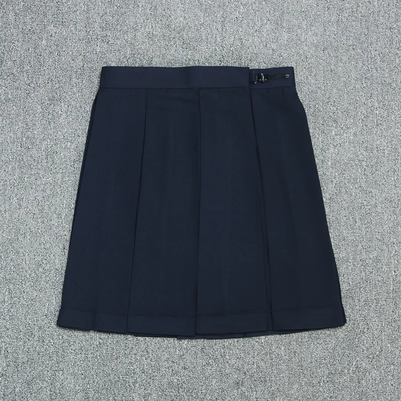 Abiti scolastici coreani giapponesi JK Uniforme Otto pieghe Abito da marinaio Gonna a pieghe Mezza gonna Gonna da studente grigia nera blu navy