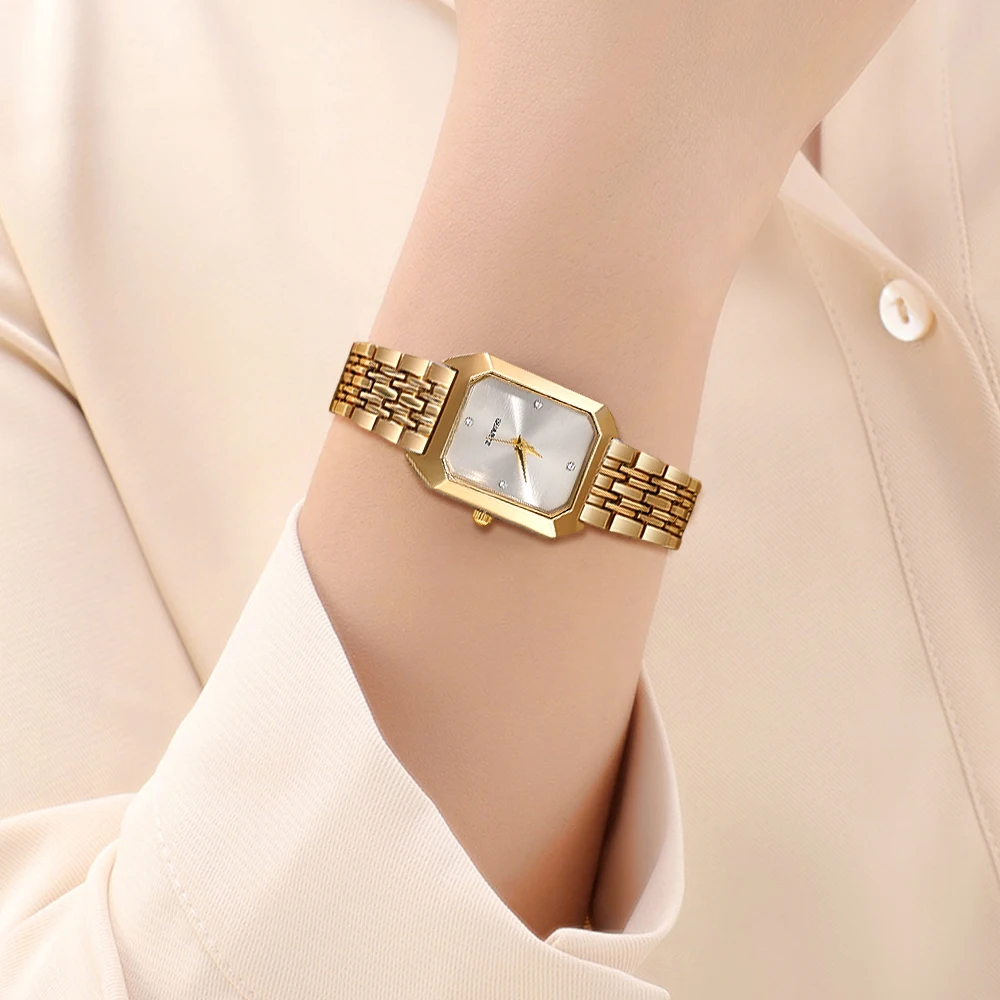 1pc Ladies' Elegant and Fashionable Square Quartz Watch - Festival Gift for Friends and Family