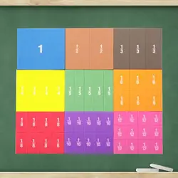 51 pezzi cubi di frazione colorata manipolatori matematici materiali matematici per bambini sussidi didattici attività di classe giocattoli Montessori