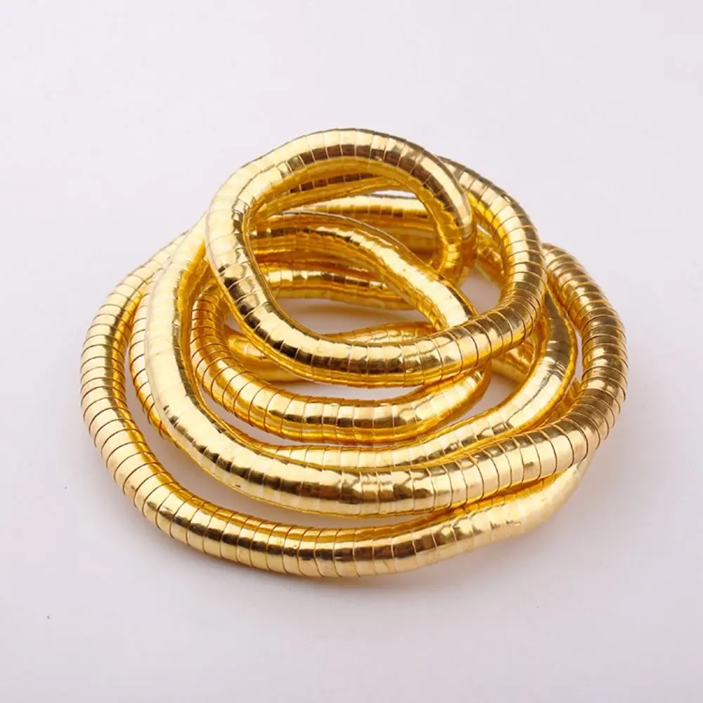 New Creative Gift Alloy Bendable Snake Necklace Gold Color Silver Color Flexible Choker Jewelry Accessories Punk Bracelet