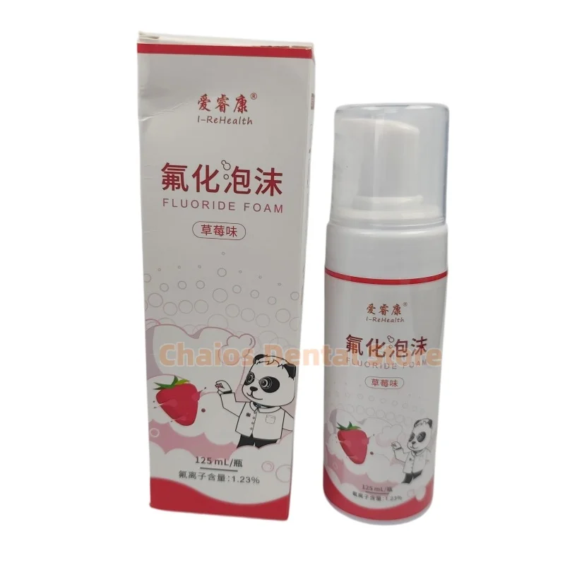 125ml I-Rehealth Dental Fluoride Foam Strawberry Flavor Anti-Cavity Teeth Fluoridation Foam Prevent Tooth Decay With Foam Tray