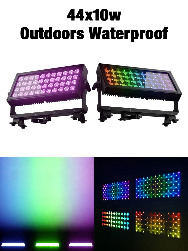 SHEHDS Outdoor IP65 AquaFlood 44x10W RGBW Wash-Lichter mit Pixelsteuerung und Helligkeitsregelung für DJ, Disco, Weihnachten und Publikum
