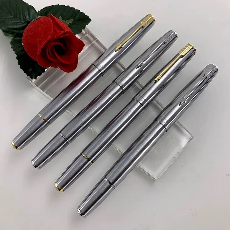 Yongsheng 601 14k Fountain Pen Stainless Steel Piston-filled Gold Pen For Writing School Business Office Gift Writing Supplies