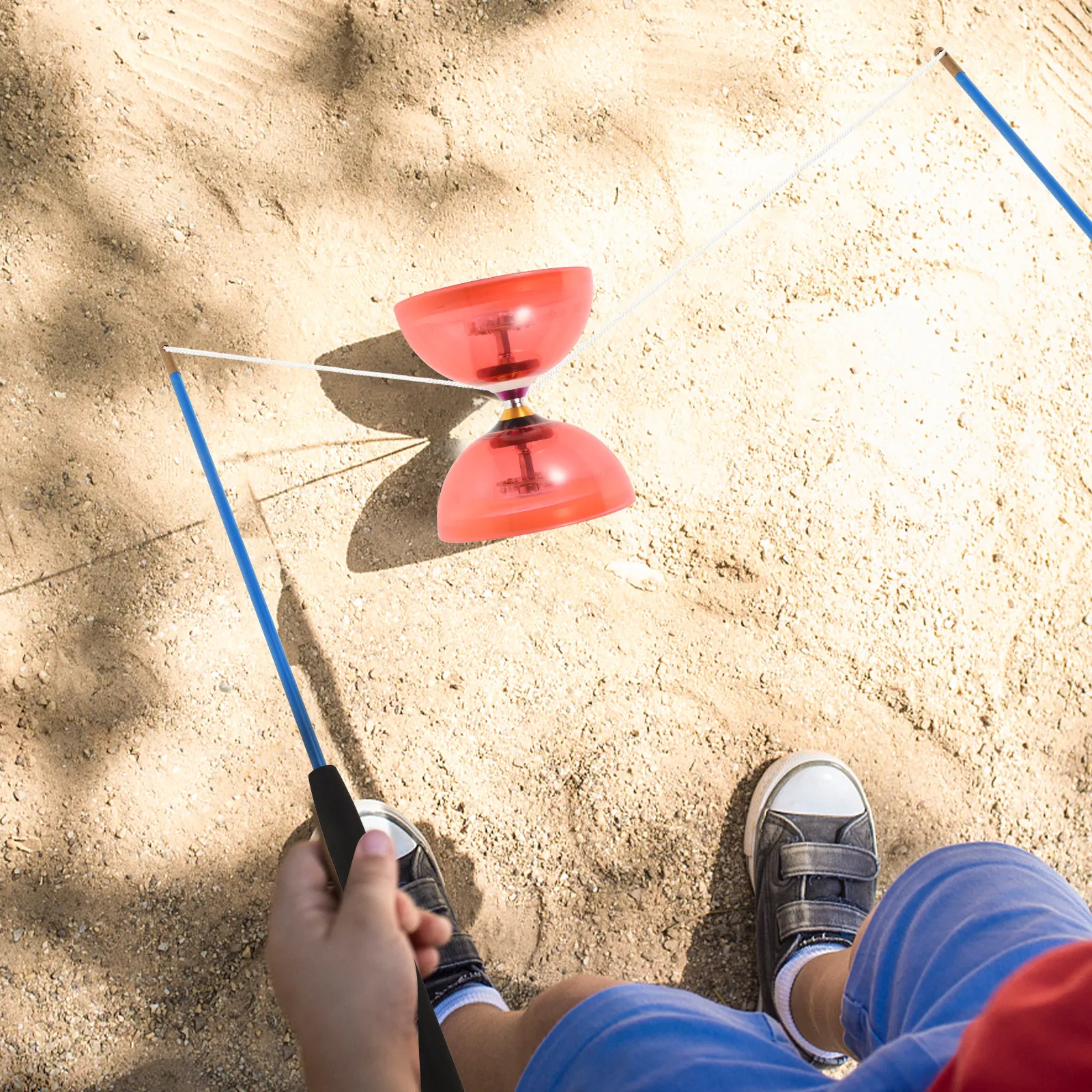 

Пара рукояток для диаболо с противоскользящим покрытием, усиленные, для жонглирования, сменные, аксессуары для диаболо, для тренировок в парке, на сцене, для фитнеса