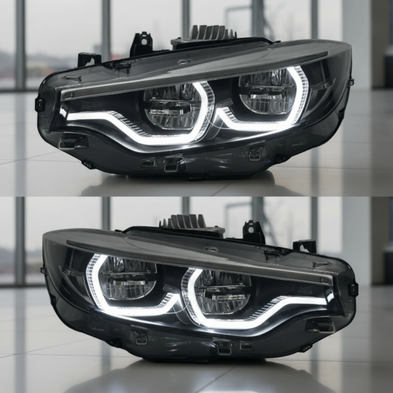 Headlamp with Daytime Running Light Projector-Style-Style Headlight Assembly Light Direct Replacement Plug-and-Play