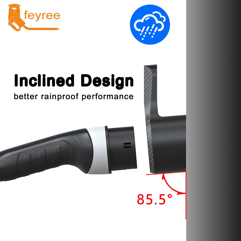 Feyree-soporte para cargador EV, base para vehículo eléctrico tipo 2, Cable de carga, protección adicional, Wallbox líder