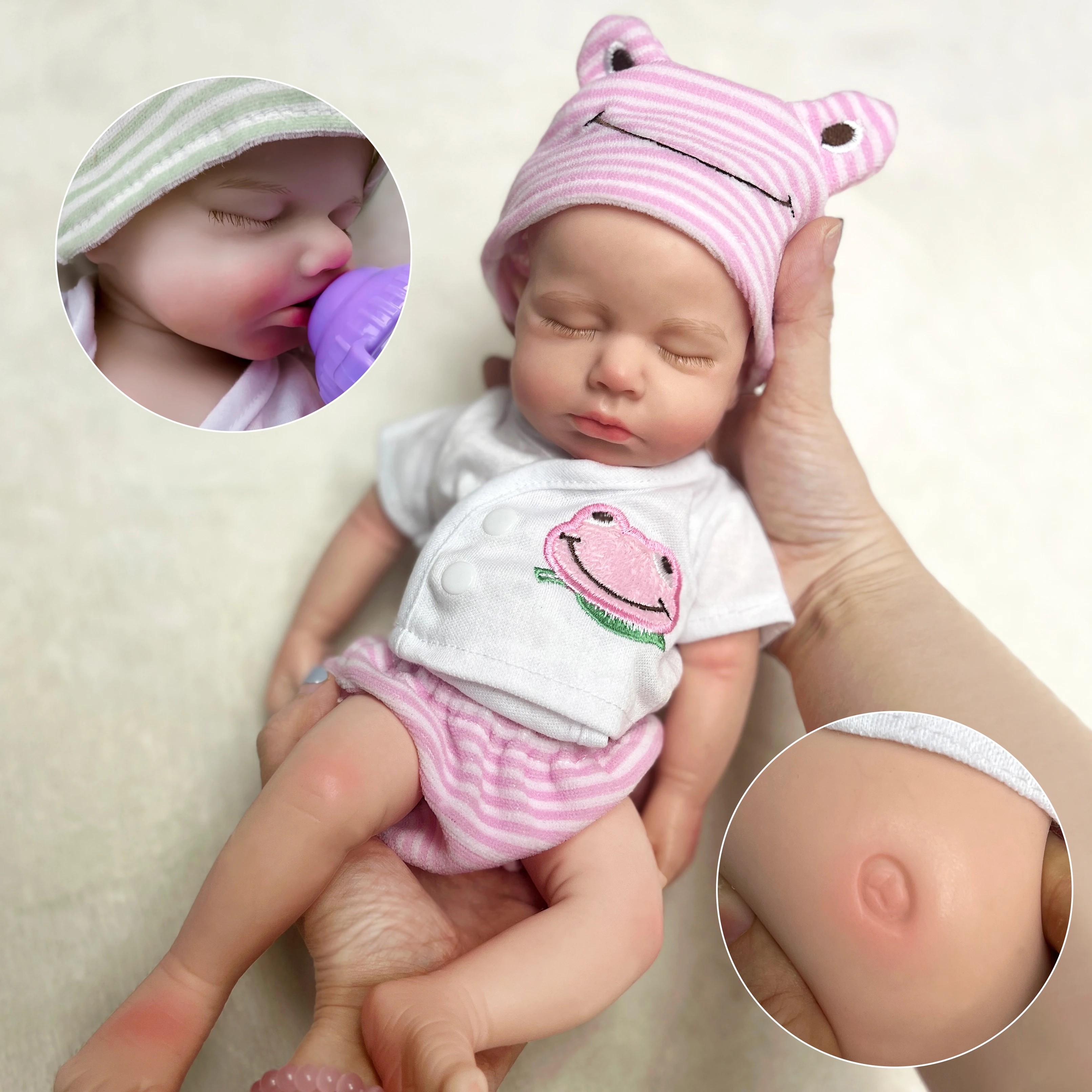 Can Open Mouth Silicone Bebe Reborn Loulou Girl Or Boy Handmade Bebe Newborn Doll For Birthday Gifts