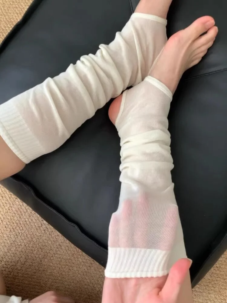 meias-femininas-estilo-ballet-ultra-miu-foot-thump-de-fio-de-algodao-soltas-de-cano-longo-para-verao-cor-pura-para-uso-domestico-meias-curtas