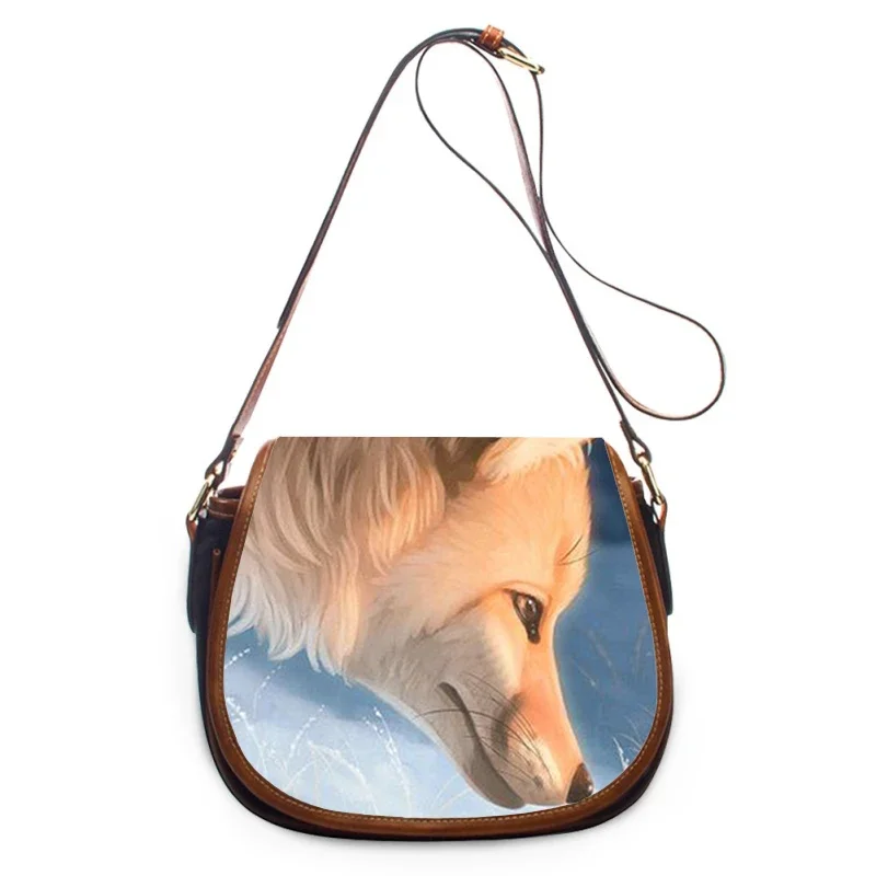 fox animal print new fashion Women Crossbody Bag Luxury Handbags Women Bags Zipper Shoulder Bag women shoulder bag