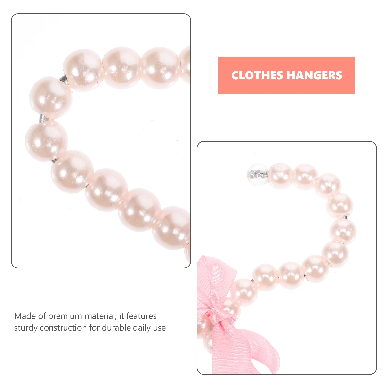 

4pcs Pet Clothes Hanger Pearl Baby For Closet Infant Children Clothing Organizers Durable Plastic Hangers Small Lightweight