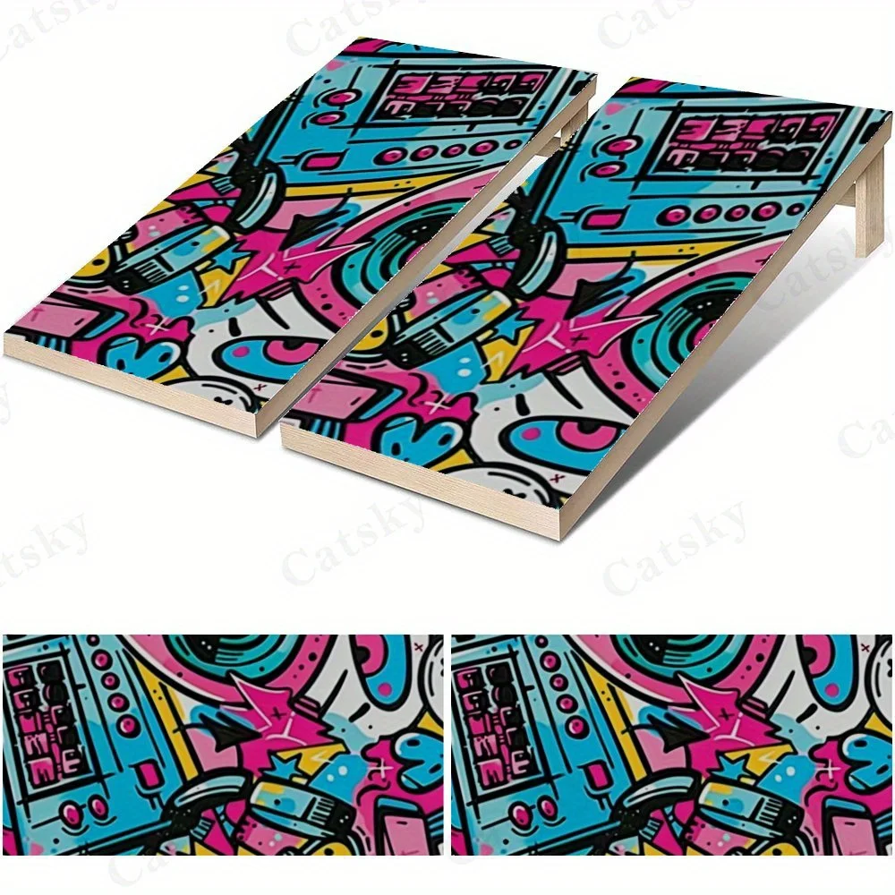 Colorful Street Culture   Sandbag Board Sticker.This sandbag board sticker is made from high-quality materials, offering excelle