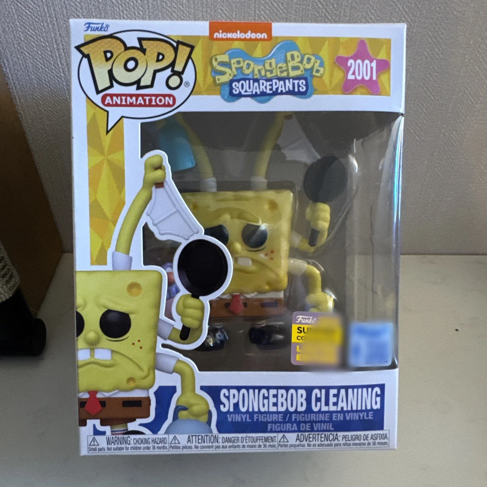 FUNKO POP Nickelodeon أنيمي الشكل قسط سبونجبوب تنظيف 2001 تمثال تحصيل طبعة محدودة 5.6 بوصة لعبة مجسمة هدية #3