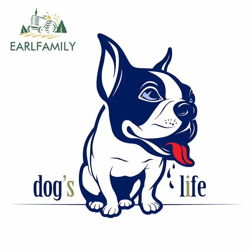 

EARLFAMILY 13cm X 10.6cm For Dog Car Decals Waterproof Refrigerator Laptop Graffiti Sticker Car Accessories Bumper Decoration