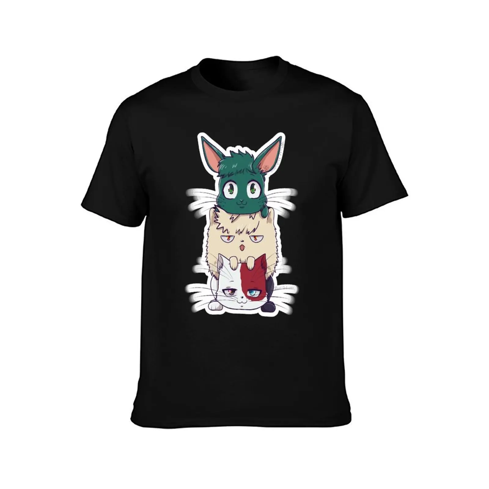 Dynamite Trio_Little Animals T-Shirt Summer Casual Cotton Tee Oversized Streetwear Tops Vintage Graphic Print 100% Cotton