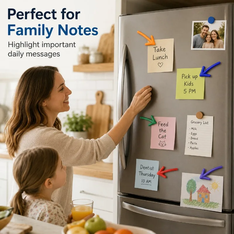 Multiple colors3DArrow Refrigerator Magnets，Decorative Magnetic Note Markers，Magnet for highlighting shopping lists and reminder