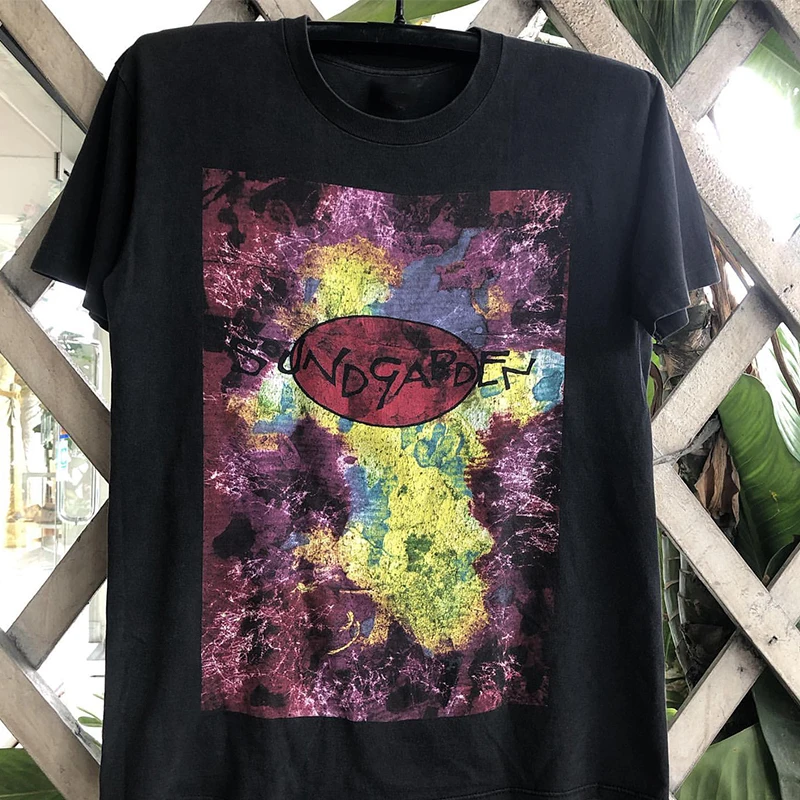 Soundgarden Band Magic Print Hip Hop Short Sleeve Unisex T-Shirt Trendy Cotton Youth Casual Summer Top for Teens And Adults
