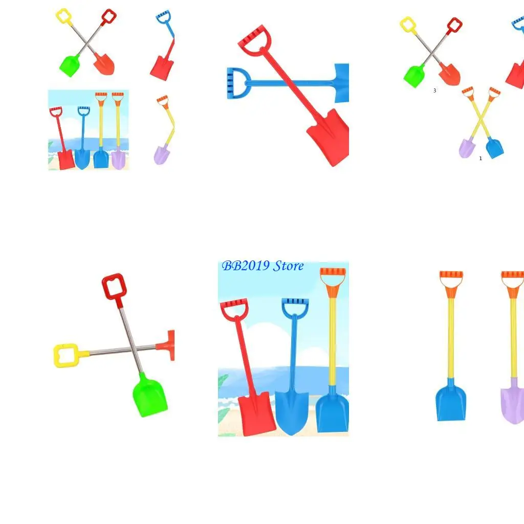 

Q0KB Kids Summer Digging Sand Spade Toy Shovel Sand Toy Gardening Game Tool Beach Long Shovels Beach Toy for Kids