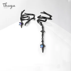 Thaya Original Design Vintage Earrings Clip For Women Thorn Design Female Ear Cuff Without Piercing Crystal Fine Jewelry Gifts