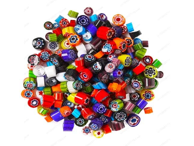 

Flower beads DIY mosaic handmade inlay, hot melt lamp production materials, jewelry accessories