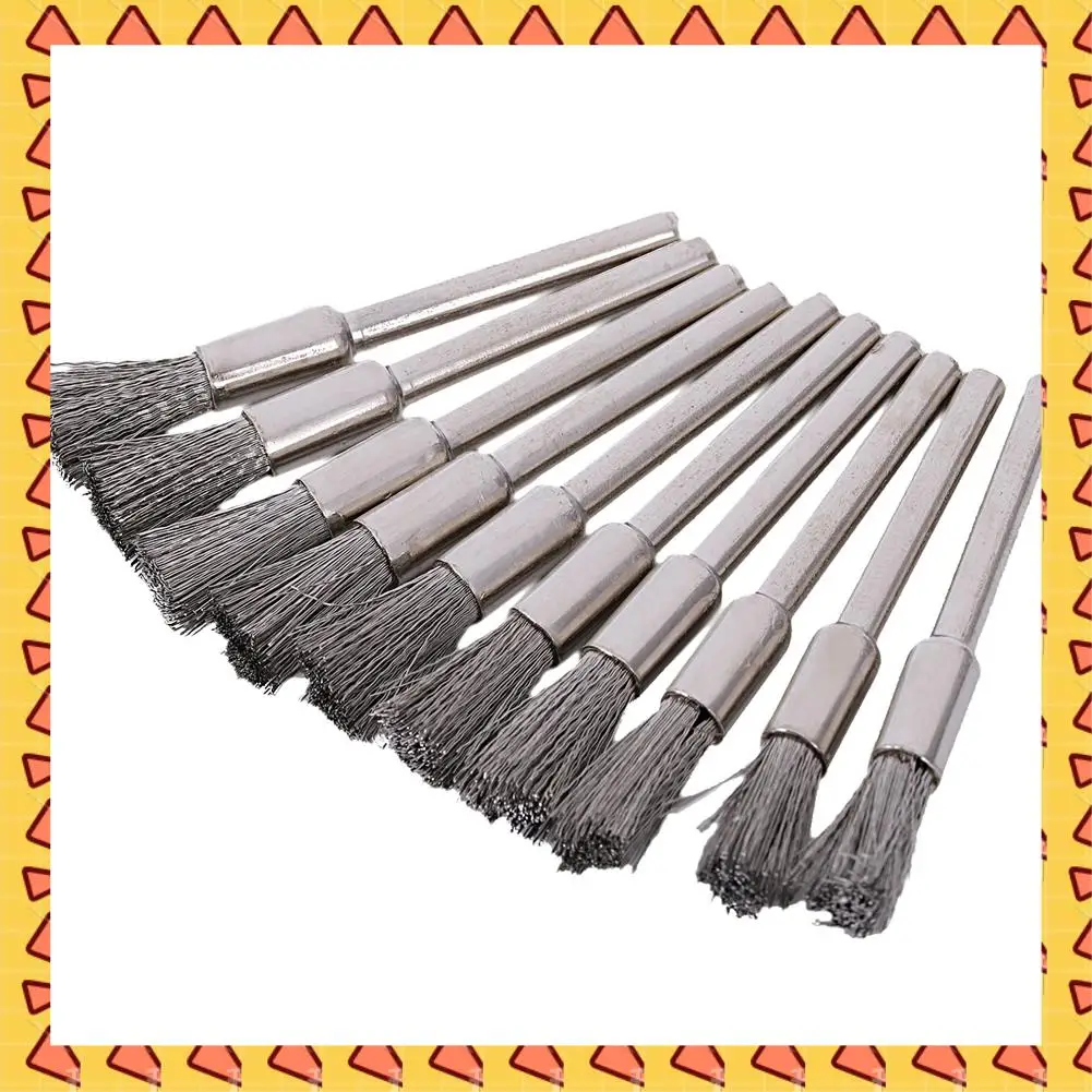 

A008 20 Pc Stainless Steel 1/4 Inch (6Mm) Pen Wire Brush 532 With 1/8 Inch (3Mm) Shank For Dremel And Compatible Rotary Tool