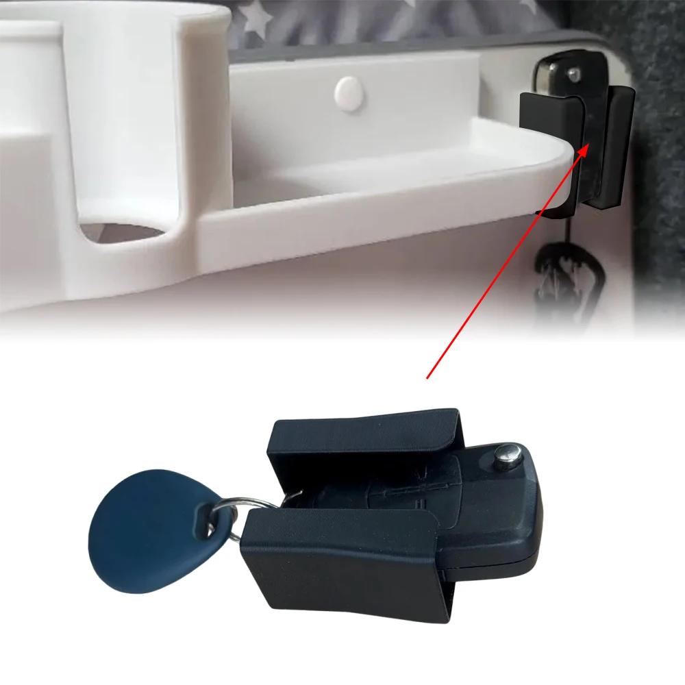 Campervan Key Fob Holder Stick-On Storage Mount Car Interior Storage Key Fob Stowing Tidying For Van Caravan Motorhome