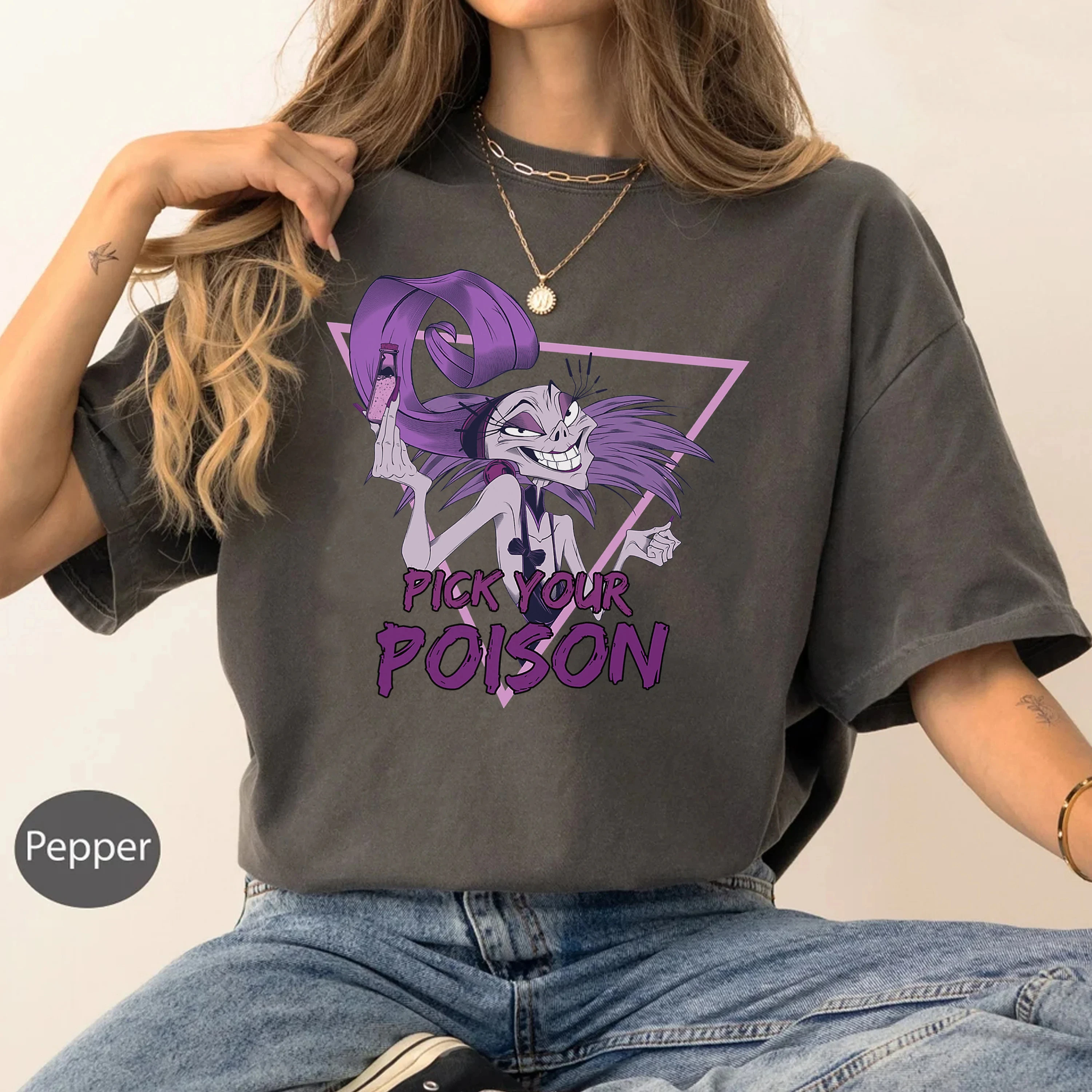 T-shirt Disney Villains Yzma Scegli il tuo ritratto, la nuova camicia Groove dell'Imperatore Disney, camicia coordinata per la famiglia Disneyland,
