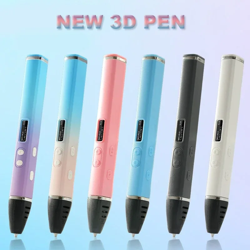 3D Printing Pen with LCD Display, PLA ABS Filament, Kids DIY Art Craft Toy, Stocking Stuffer Christmas Gift for Boys Girls