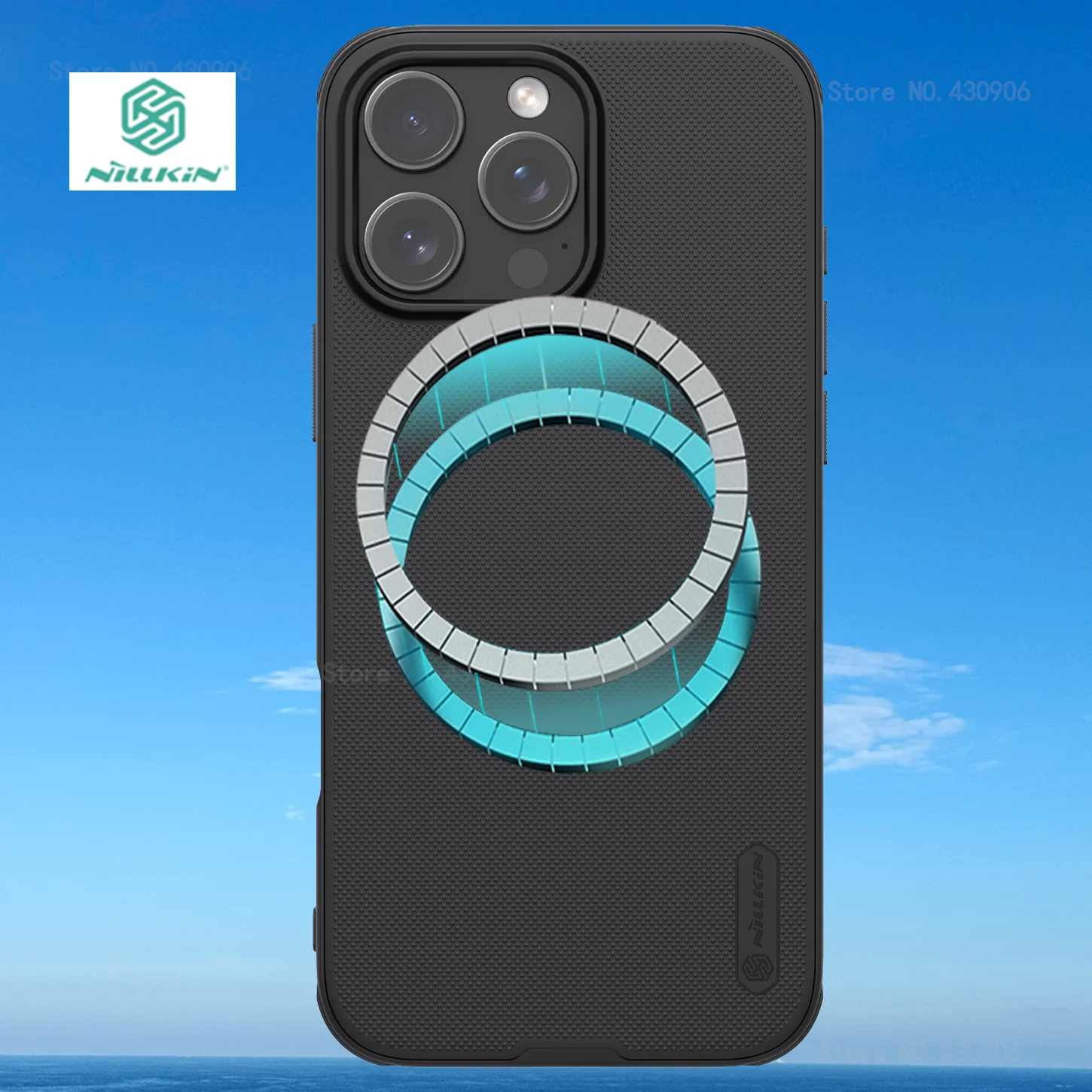 

For Iphone 16 Pro Max Case Magnetic Leather Shield Cover Anti-Fingerprint Non-Slip PC+TPU