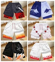 2-In-1 Men's Fitness Running Shorts Gym Sports Quick-Drying Shorts with Lining Summer Motorcycle Printed Shorts with Pockets