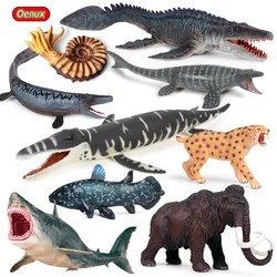 Oenux Preistorico Savage Animali Megalodon Shark Mosasaurus Dunkleosteus Mammut Coelacanth Tiger Action Figure Modello Giocattolo Per Bambini