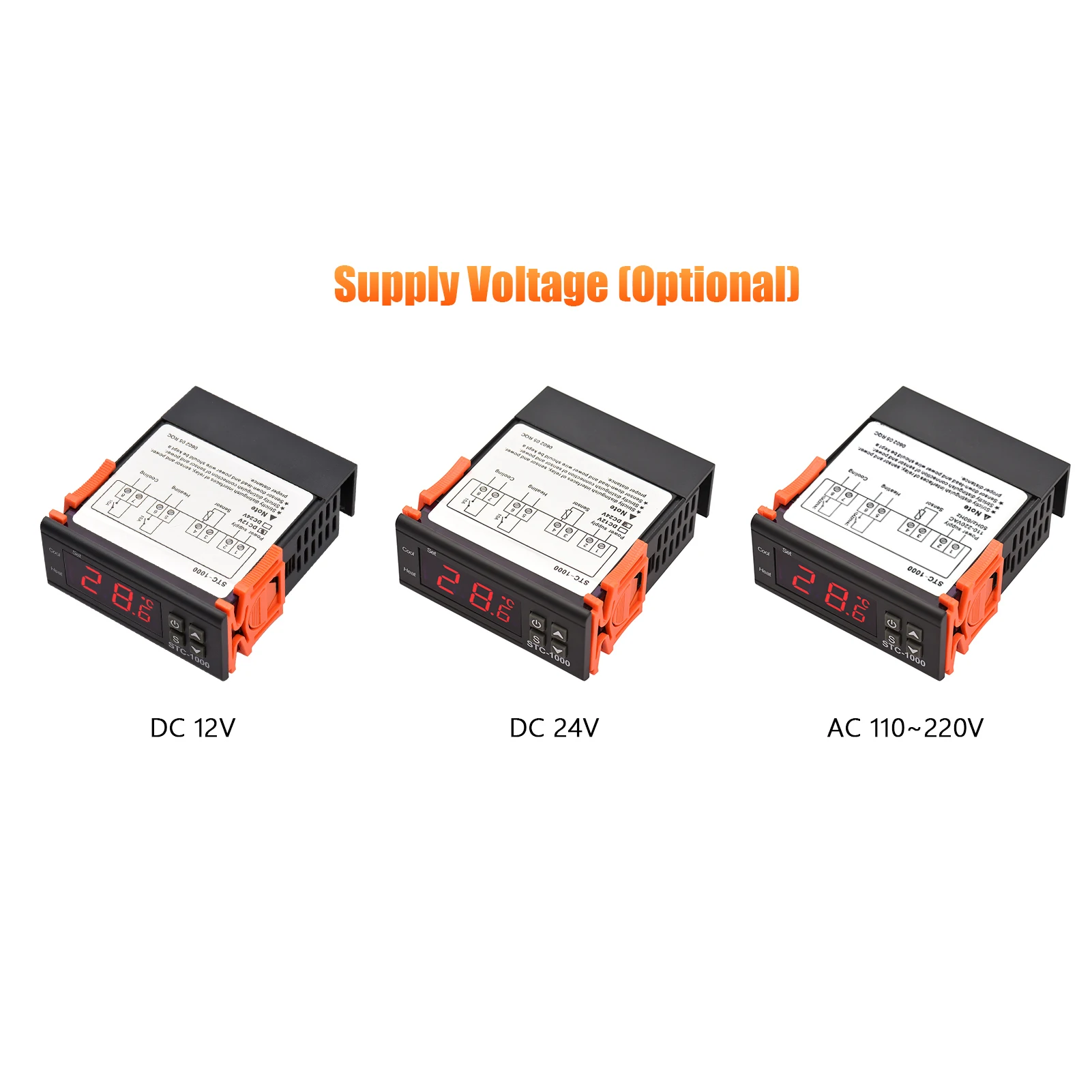 Digital Temperature Controller STC-1000 Temperature Regulator AC 110~220V Refrigerator Thermostat Support Heating/Cooling