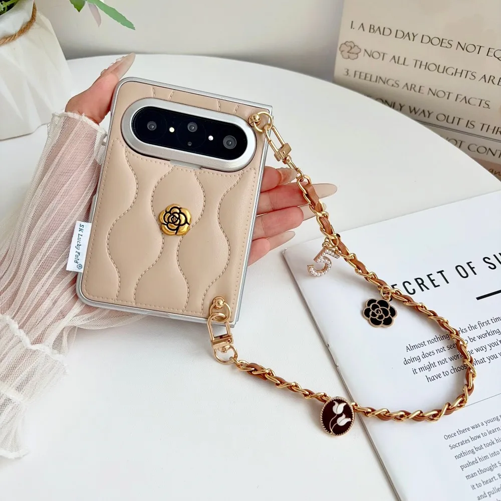 Camellia Bracelet For HuaWei Pura X Max Fashion Down Jacket Soft Phone Case Protective PC Shell Back Cover