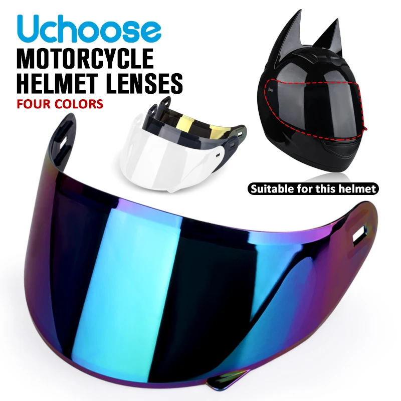 UCHOOSE Cat Ears Helmets Lenses for Heads-Up Helmets Transparent Mirror Black Mirror Coloured Mirror Gold Mirror