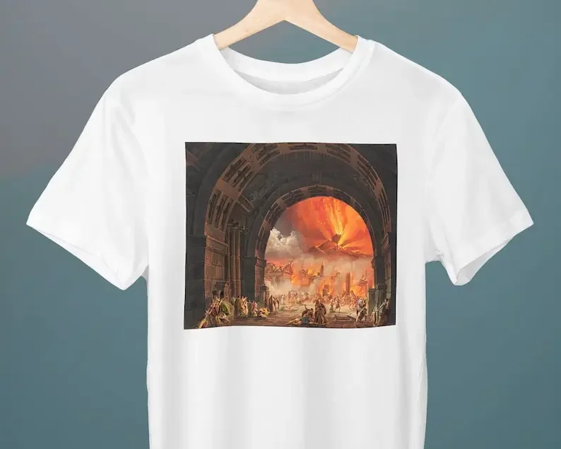 

Eruption of Vesuvius, Alessandro Sanquirico, L'ultimo Giorno di Pompei, Unisex T-Shirt, Art T-Shirt