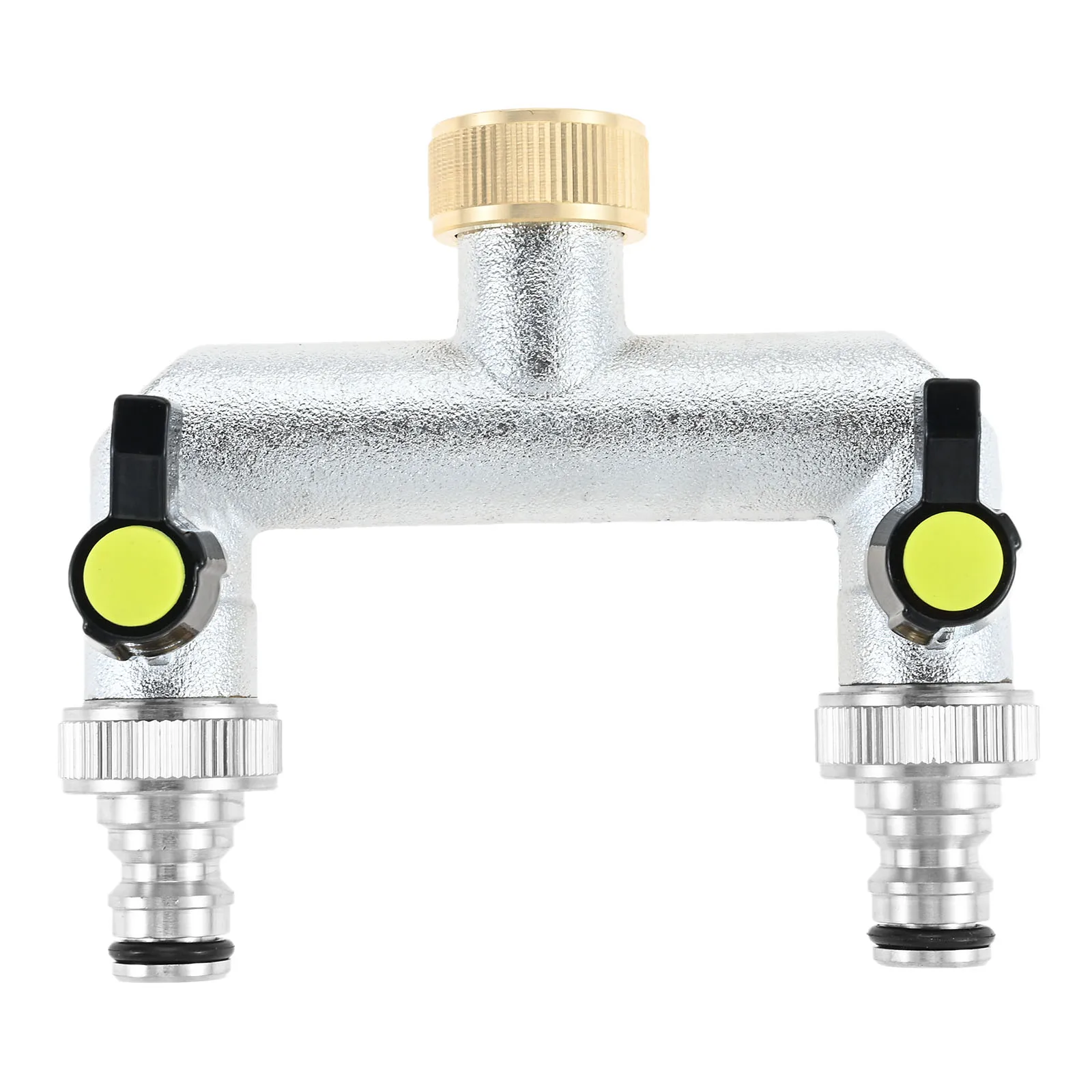 Extended Handle Water Connection Distributor with Shut-off Valves 2 Distributors 3/4 Inch Adapter 1/2 Inch for Appliances/Garden