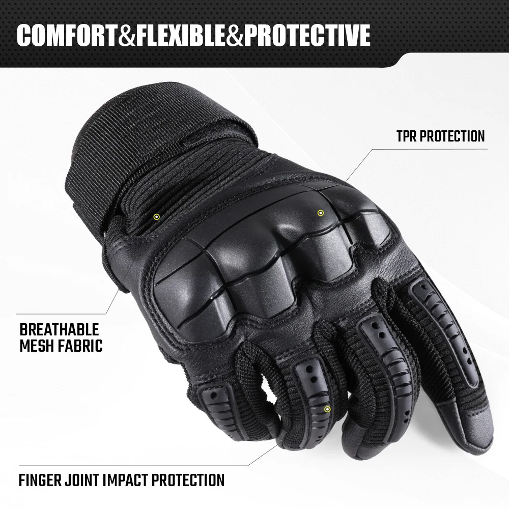 Touchscreen Motorcycle Gloves Motocross Moto Motorbike Pit Biker Enduro Protective Gear Racing Cycling PU Leather Shock-proof